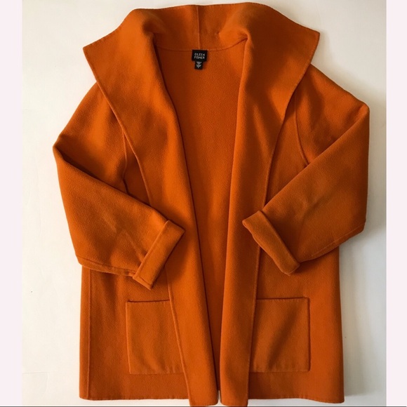 Eileen Fisher Coat Jacket open blazer size L - Picture 4 of 4